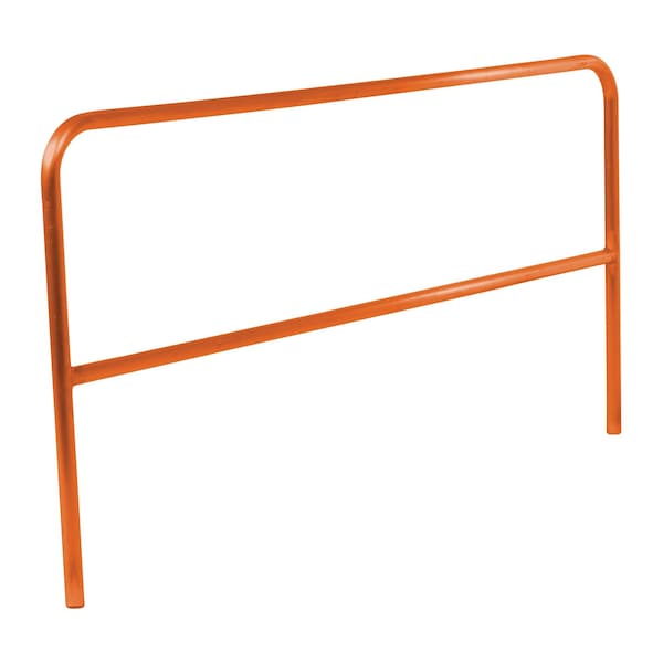 STEEL PIPE SAFETY RAILING 84 IN LENGTH ORANGE